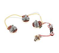 1 Set DIY Bass Wiring Harness with A250K B250K Potentiometers for Jazz Bass Guitar Electronics Upgrade