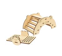 1 Set DIY Wooden Hamster Seesaw Bridge for Pets for Hamsters Guinea Pigs Hedgehogs Hands Skills Fun Animal