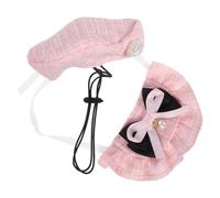 1 Set Dog Cat Beret Hat Headband: Bandana Scarf French Artist Beanie Set - Pet Dog Photo Props Christmas Costume Accessory
