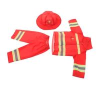 1 Set Doll Clothes for Dolls Firefighter Costume with Helmet for Unique Design for Pretend Play Fabrics Encourages Creativity