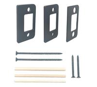 1 Set Door Strike Plate, 3 Different Thickness Standard Door Strike Spacer Shim Plates for Fix Door Won’t Stay Closed, Block Access to Latch