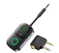 1 Set Dual Pairing Bluetooth Receiver 3.5MM Jack, 2-in-1 Bluetooth 5.4 Transmitter and Receiver, for TV, Airplane, Car, Headphone, Speaker, Airpods, Wireless Audio Adapter