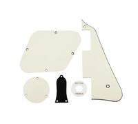 1 Set Electric Guitar Pickguard ScratchPlate Backplate Converter Covers With Bracket For LP Replacement Parts(Ivory 3ply)