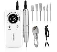 1 Set Electric Nail Drill 45000RPM Nail Drill Kit Rechargeable Portable Professional for Acrylic Nails with 6 Bits Electric File for Manicure Pedicure.