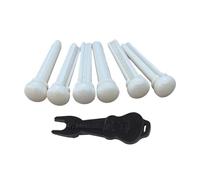1 Set Elegant Bone Pin Guitar Bridge Pin Professional Guitar String Nail Bone Guitar Accessories Bone Texture