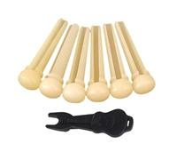 1 Set Elegant Bone Pins Guitar Bridge Pins Professional Guitar String Nails Bone Guitar Accessories Bone Texture