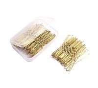 1 Set Fashion Bobby Pins Simple Style U-shaped 6 mm Metal Elastic Multicolor Accessories Valentines Day Barrettes for Women Gold/50pcs