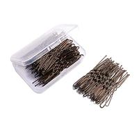 1 Set Fashion Bobby Pins Simple Style U-shaped 6mm Metal Elastic multi-colored Accessories Valentines Day Barrettes for Women Coffee/150 Pieces