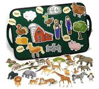1 Set Felt Board for Toddlers, Animal Farm-Themed Felt Board, Foldable Quiet Book Felt Board Story Sets with Portable Handle Felt Story Activities Play Kit for Kids Gift Felt Board