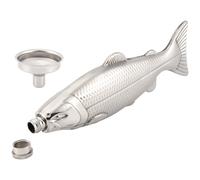 1 Set Fish-Shape Hip Flask 5Oz Bottle Mini Pocket Stainless Steel Drinkware for Outdoor