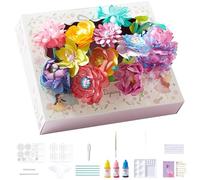 1 Set Flower Making Kit for Kids DIY Colorful Bloom Joy Paper Flower Science Kit Learning & Educational Toys for Children Paper Science Making for