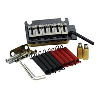 1 Set for GUY-KER 2 Post Point Electric Guitar Tremolo System Bridge Brass Saddle & Brass base & Spring GG2001(BK)