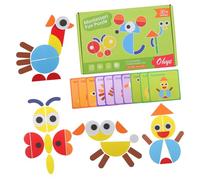 1 Set Geometric Pattern Puzzle for Shape Sorting for Preschool Learning Safe Tiles for Pattern Creation and Shape Recognition Engaging Educational Activity