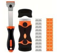 1 Set Glass Ceramic Scraper Cleaning Tool Double Head Scraper Suitable for Hob and Oven and Glass Ceramic Surface (2 Scrapers + 20 Spare Blades)