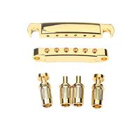 1 Set Gold Plated Guitar Bridge Tune-O- Bridge And Tailpiece Set For Lp Electric Guitar (Gold)