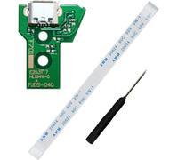 1 Set Green Micro USB Charging Port Socket Board with Flex Ribbon Cable Screwdriver for PS4 Controller Board JDS-040 JDS 040 Version,Accessories,PlayStation 4 Controllers Video Games
