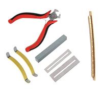 1 Set Guitar Clean Polish Tools Professional Luthier Tools & 20Pcs Guitar Fret Wire Copper 20 Fingerboard Frets 2.0Mm
