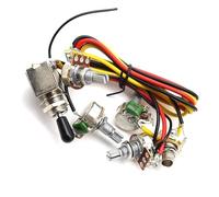1 Set Guitar Harness Pre wired 2v2t 3 way Toggle Switch 500k Resistor Electric Guitar Wiring Kit