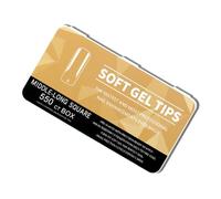 1 Set Half Matte Nails Tips Soft Gels Tips Extras Long, A
