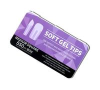 1 Set Half Matte Nails Tips Soft Gels Tips Extras Long Full Covers Nails Pre-shape Acrylic False for Woman