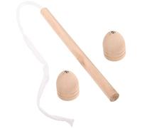 1 Set Hand-carved Wooden Spinnings Top Craft Gyroscopes Toy Wood Gyro Toys Novelty Unfinished Blank Spins Tops Educational Toys Kindergarten Toy with Whip