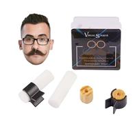 1 Set Handlebar Moustache Training Wheels Set,Visualsource Portable Handlebar Mustache Trainer Beard Template Shaping Styling Tool Mustache Curler Training Wheel For Mustache Gentleman's Gift For Men