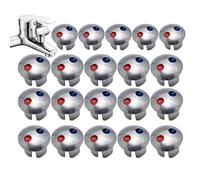 1 Set Hot Cold Faucet Indicator - Hot Cold Indicator for Taps, Faucet Handle Index Buttons | Hot and Cold Signs Buttons, Kitchen Faucet Indicator Button, Hot/Cold Water Label for Kitchen Bathroom