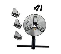 1 Set K11-80 Three-jaw Manual Lathe Chuck with Turning Machine Parts K11 80 3-jaw Lathe Chuck Self-Centering Metal Parts Wooden Lathe Control Panel