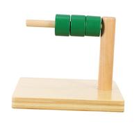 1 Set Kids Educational Column Rings Toy for Shape Cognition and Hand-Eye Coordination - Safe and Smooth Wooden Stacking Plaything for Home Learning