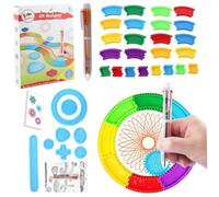 1 Set Kids Painting Circles Maker Multifunctional Spin Art Ruler Set Portable Plastic Circles Template for Drawing Students Geometric Spiral Stationery
