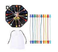 1 Set Kids Rope Untangling Game Twisted Rope Knots Challenge Board Game Logic Thinking Interactive Educational Elastic Rope Unhitching Toy