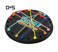 1 Set Kids Rope Untangling Game Twisted Rope Knots Challenge Board Game Logic Thinking Interactive Elastic Rope Unhitching Puzzle Toy