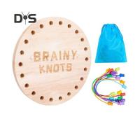 1 Set Kids Rope Untangling Game Wooden Twisted Rope Knots Board Game Logic Thinking Interactive Educational Colorful Elastic Rope Unhitching Toy