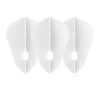 1 SET L STYLE CHAMPAGNE DART FLIGHTS DIMPLE FANTAIL WHITE
