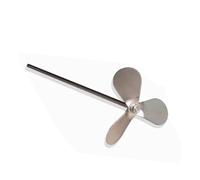 1 Set Lab Stainless Steel Three/Four Blade Propelle With Stirring Rod Stirrer Paddle(Three blade 40mm)