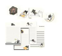 1 Set Little Black Cats Stationery Paper and Envelopes Set Beautiful Letter Paper with Envelopes for Writing
