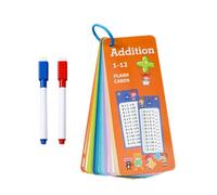 1 Set Math Self Test Flashcards, 1 to 12 Arithmetic Practice Cards, Montessori Learning Supplies for Primary Students