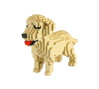 1 Set Mini Building Bricks, Golden Retriever Gifts for Animal Lovers, Creative Micro Blocks for Kids, Educational DIY Construction Toy (16x8.5x13cm