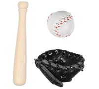 1 Set Miniature Baseball Bats Gloves Ball Kit Doll Accessories for Pretend Play Christmas Miniatures for Decorating Tiny Houses and Scenes