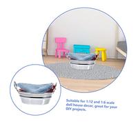 1 Set Miniature Doll House Decor Includes Washtub Washboard and Cloth for DIY Scenes and Unique Layouts Comfortable Design for Creating Lively Miniature Environments