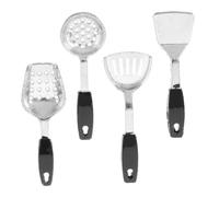 1 Set Miniature Kitchen Utensils Set Dollhouse Cooking Tools for Pretend Play Realistic Tiny Slotted Spoon and Tableware Engaging Simulation Doll Play