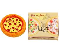 1 Set Miniature Pizza Box, 1:6 & 1:12 Scale Realistic Dollhouse Food Model Set, Yellow Resin Doll House Furniture Supplies for Pretend Play Kitchen