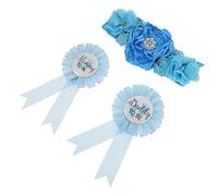 1 Set Mommy Daddy Corsage and Maternity Sash for Shower Elegant Pregnancy Belly Belt with Floral Design for Expecting Parents