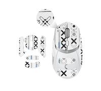 1 Set Mouse Anti-slip Grip Tape Fit for Logitech G309,toergy Sweat Resistant,Easy to Use,Self-Adhesive Design,Elastics Refined Side Stickers,Professional Mice Upgrade Kit,White Printed Pattern