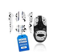 1 Set Mouse Anti-slip Grip Tape Fit for Logitech G903 LIGHTSPEED,toergy Sweat Resistant,Self-Adhesive Design,Elastics Refined Side Stickers,Professional Mice Upgrade Kit,White Printed Pattern