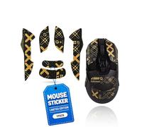 1 Set Mouse Anti-slip Grip Tape Fit for Logitech G903 LIGHTSPEED,toergy Sweat Resistant,Self-Adhesive Design,Elastics Refined Side Stickers,Professional Mice Upgrade Kit,Black Gold Printed Pattern