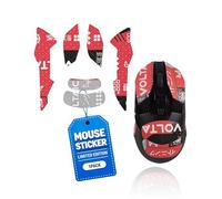 1 Set Mouse Anti-slip Grip Tape Fit for Logitech G903 LIGHTSPEED,toergy Sweat Resistant,Self-Adhesive Design,Elastics Refined Side Stickers,Professional Mice Upgrade Kit,Red Printed Pattern