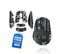 1 Set Mouse Anti-slip Grip Tape Fit for Logitech M720 Triathlon,toergy Sweat Resistant,Self-Adhesive Design,Elastics Refined Side Stickers,Professional Mice Upgrade Kit,Black Printed Pattern
