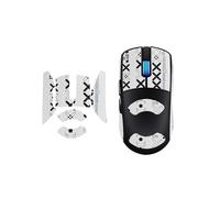 1 Set Mouse Anti-slip Grip Tape Fit for ROG Harpe II Ace,toergy Sweat Resistant,Self-Adhesive Design,Elastics Refined Side Stickers,Professional Mice Upgrade Kit,White Printed Pattern