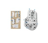 1 Set Mouse Non-Slip Grip Tape for Logitech MX Master 3S, toergy Sweat-Resistant, Easy to Use, Self-Adhesive Design, Professional Mice Upgrade Kit, White Printed Pattern